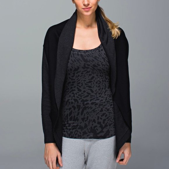 lululemon athletica Sweaters - lululemon athletica Cabin Yogi Wrap Cardigan Sweater in Heathered Black